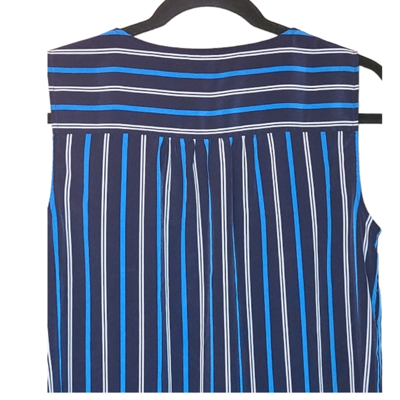 Tommy Hilfiger Sleeveless Stipped Blouse - Picture 6 of 11